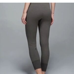 Lululemon Ebb to Street Seamless Heathered Black/Gray Leggings